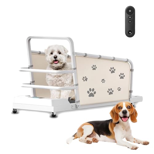 BEUDUOQI Dog Treadmill, Pet Dog Running Machine for Small & Medium-Sized Dogs, Dog Indoor Pacer Treadmill, Dog Pacer Training Pad with LCD Display Screen and Remote 220 LBS