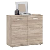 Elegante Griffe: Die Griffe und Füße aus hochwertigem Kunstofff in silber runden das Design des Sideboards ab und unterstreichen den modernen Touch