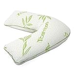 Rohi Orthopaedic V Pillow Memory Foam, Breathable Bamboo Pillow, Best for Nursing, Maternity & Pregnancy Support, Super Comfort for Your Back, Shoulders and Neck Support Pillow 47cm x 76cm x 27cm