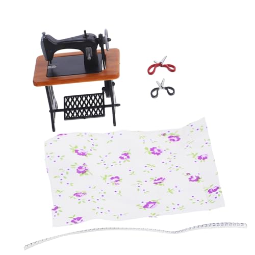 Milisten 1 Juego Modelo De Máquina De Coser Retro Máquina De Coser Casa De Muñecas Diminuto Pequeña Máquina De Coser Pequeña Decoración El Plastico Yellow