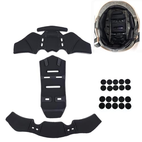 Helmet Padding for Ruroc RG1 RG1‑D RG1‑DX RG1-DX Stealth, Breathable Motorcycle Helmet Liner, Memory Foam Pad Protective Mat Kits Set, Comfort Helmet Cushion Replacement Liner,A Black