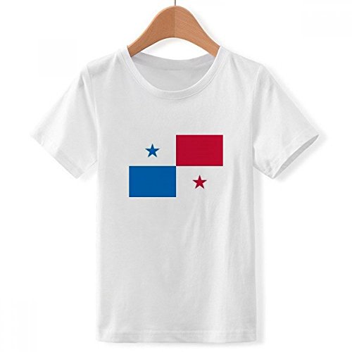 T-Shirt Panama National Blanc Ras du Cou Garçon Médium M
