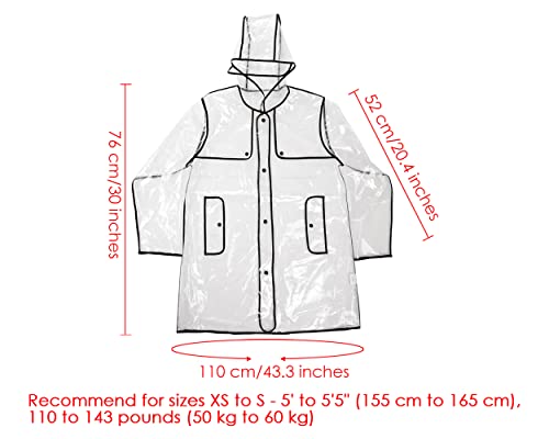 Ds. Distinctive Style Clear Raincoat For Women Eva Rain Coat Fashion Hooded Rain Poncho #TOP1