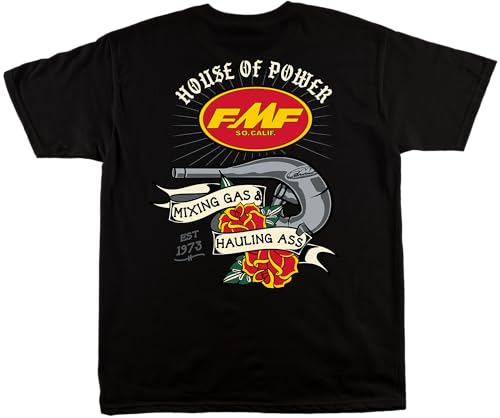 FMF Pins & Needles Tee - Crew Neck Mens T Shirt, Motocross, Dirt Bike T Shirts Blk2