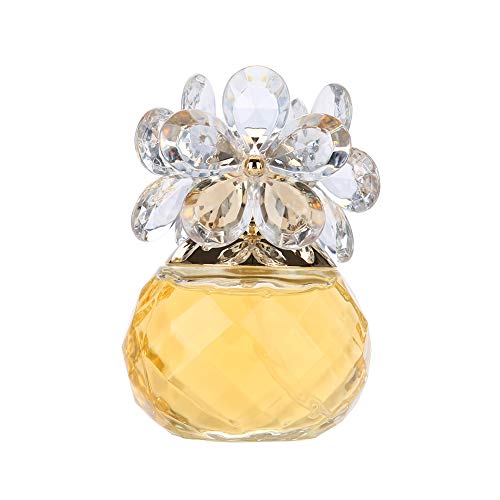 Parfum de longue durée pour femme 60 ml pour femme, parfum doux portable avec 3 choix de fleurs, notes fruitées et florales pour montrer votre goût unique (noir, rose, or)(Or)