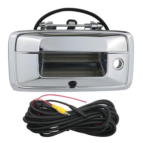 Image of Backup Camera Tailgate Handle Rear View Camera Liftgate Latch Handle with Keyhole Chrome Compatible with 2016-2019 Chevrolet Chevy Silverado GMC Sierra