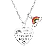 BESPMOSP Regalo di partenza per colleghi donne divertente collana collega per le donne lavoro Bestie regalo addio collana di addio per colleghi che vanno via regalo regalo di compleanno regalo di