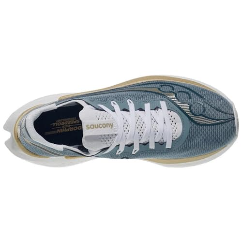 Image of Saucony Women's Endorphin Pro 5 Sneaker, Storm /Gilded, 8.5