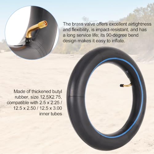 Image of 12 1 /2 x 2 3 /4 (12.5 x 2.75) Mini Dirt Bike Inner Tube 90with Repair Kit