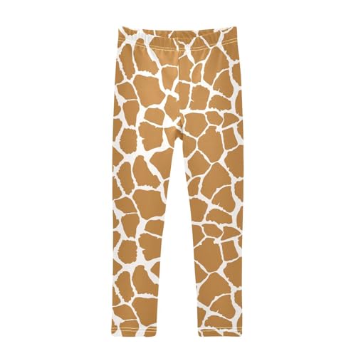 CaTaKu Animal Print Giraffe Girls Leggings Size 4-10T for Kids Toddler Girls Yoga Dance Active Tights Pants