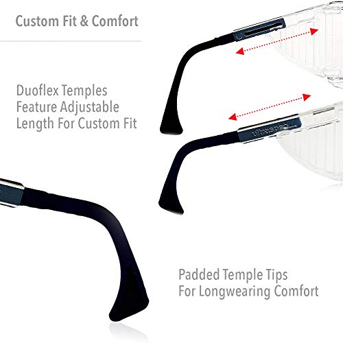 Uvex Ultra-Spec 2001 Otg (Over-The Glass) Visitor Specs Safety Glasses With Clear Ultra-Dura Anti-Scratch Lens (S0112) #TOP5