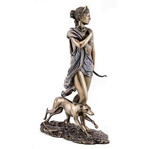 Top Collection Diana The Huntress Statue- Roman Goddess Of The Hunt, The Moon, And Wild Animals Sculpture In Premium Cold Cast Bronze- 11-Inch Collectible Figurine #TOP2