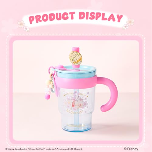 Image of MINISO Disney Winnie The Pooh Water Bottle, 24oz Leakproof Cup with Handle
