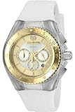 Technomarine Damen-Armbanduhr Analog Quarz Silikon TM-116002, Gold, Riemen