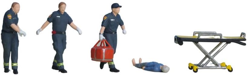 TWSX Miniatures Rescue Scene - 5 Set, 1:64 Scale - Emergency,Rescue,Miniature Person, Miniature Model, Suitable for DIY Landscapes, Creative Scenes, Arrangements, and Macro Photography