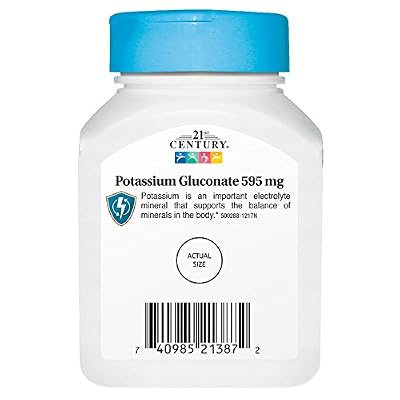 21st Century Potassium Gluconate, 595 mg, 110 Tablets