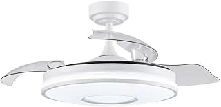 Ventilator DC 72 W, 7200 lm, Weiß, 3 Flügel, 6 Geschwindigkeiten, 108D, 3000-4000-6000 K, mit Fernbedienung, Speicher und Timer für Frische und Komfort.