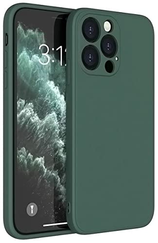 Mixroom - Cover Custodia Case per iPhone 13 Pro Protezione Copre Fotocamera in Silicone TPU Opaco con Bordi Piatti Colore Verde Foglia
