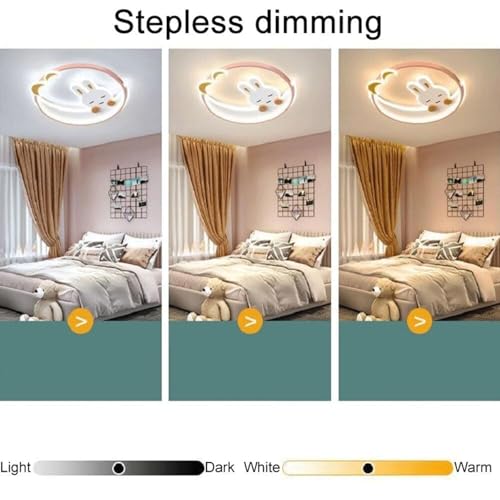 Plafonnier lapin mignon LED encastré dimmable pour lampe de plafond