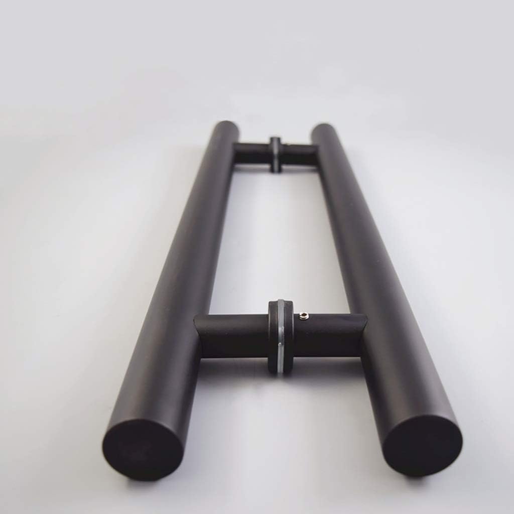 Stainless Steel Commercial Push-Pull Door Handle/Barn Door Pull Handle/Glass Door Handle (Black Length1000mm)