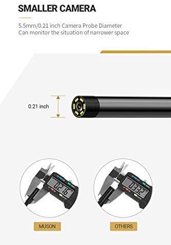 Wireless Endoscope Camera, IP67 WiFi Borescope Inspection 2.0MP HD Flexible Snake Camera for Android iOS Smartphone, iPhone, Samsung, Tablet-3.5m/11.5FT