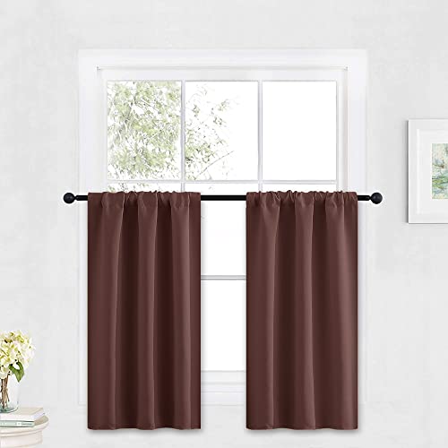 RYB HOME Kitchen Blackout Window Curtains Over Sink 36 inch Length