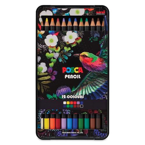 Image of POSCA Colored Pencils, Soft Core, 12 Count