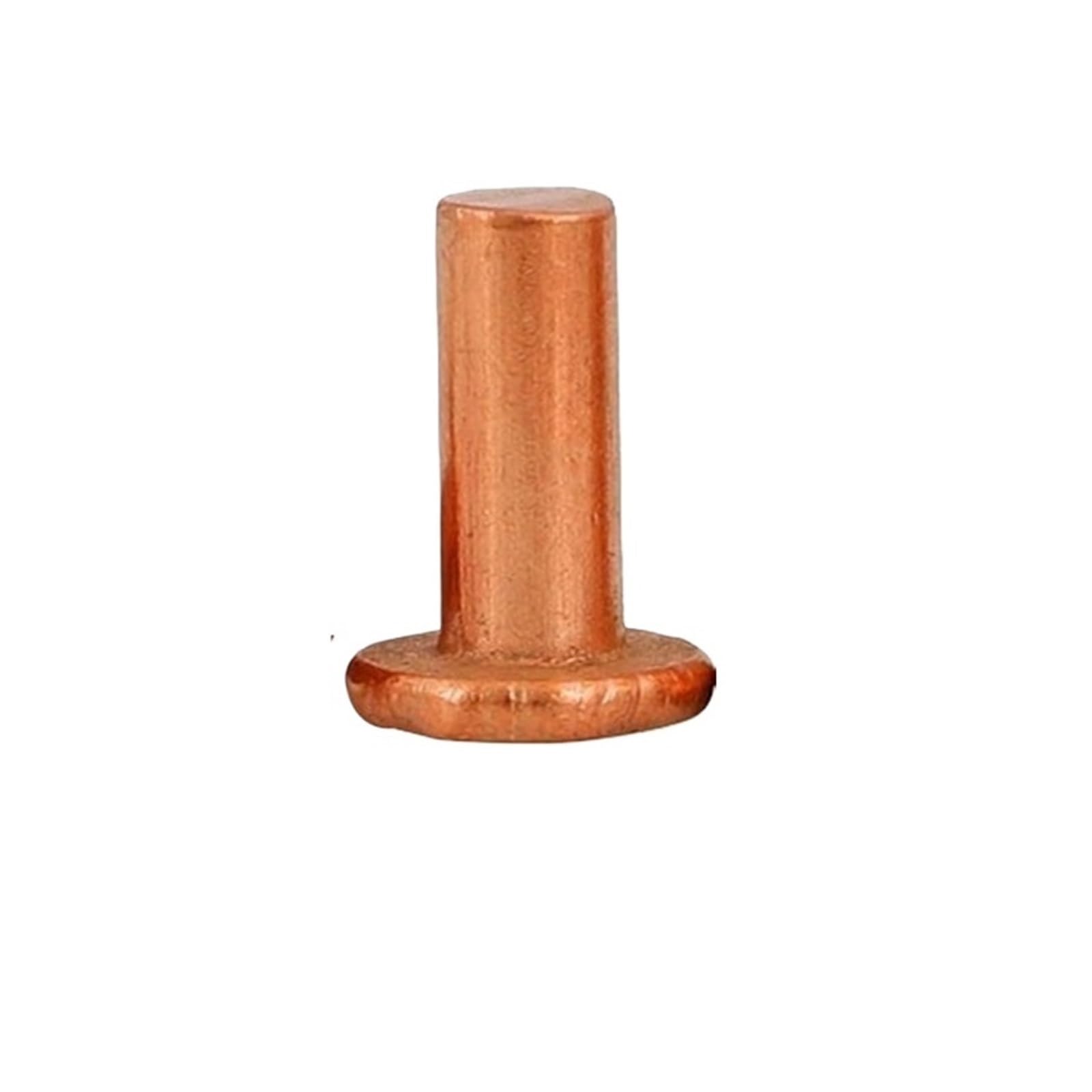 2pcs Copper Solid Rivets Knock Flat Head Rivet Flat Head Copper Rivets(20mm)