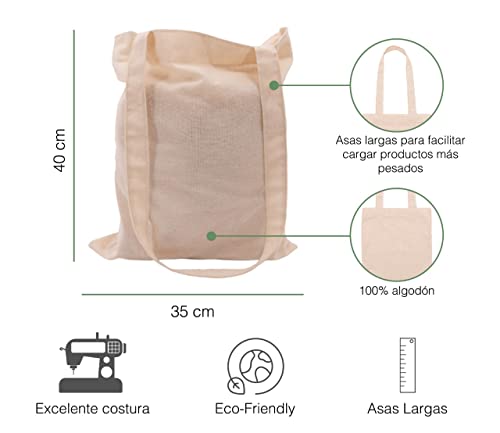 La mejor comparación de Bolsas ecológicas de tela los preferidos por los clientes. 17 Imagen adicional