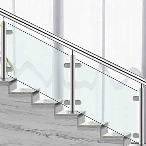 NEZIH Edelstahlgeländerpfosten Mit Glasklamm – Bild 3