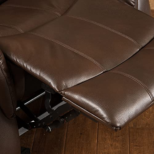 Christopher Knight Home Merit Faux Leather Glider Recliner Club Chair, Dark Brown #TOP6