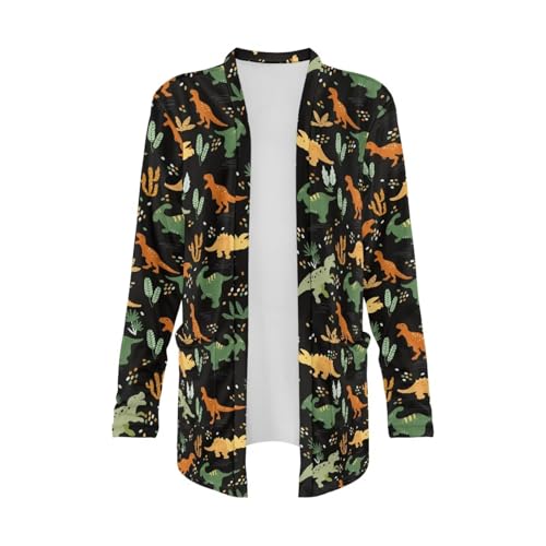 Image of Biyejit Women's Long Sleeve Open Front Cardigan Casual Loose Lightweight Cardigans with Pockets Drape Cardigan