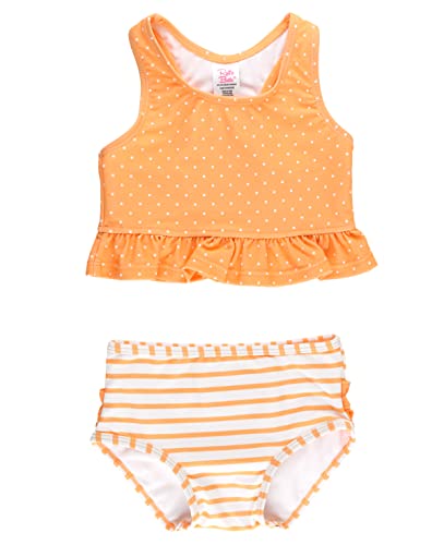 Rufflebutts Melon Polka Dot Peplum Tankini - 5 #TOP12