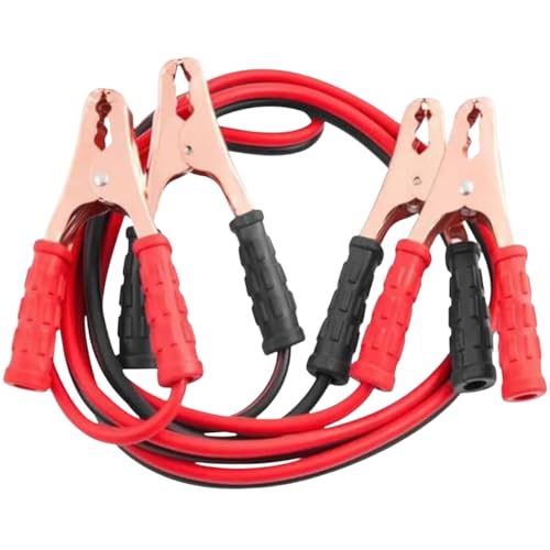 Cabo para Recarga de Bateria Automotiva, 600A, 2,5 Metros, Preto e Vermelho, Kit com 2 Cabos