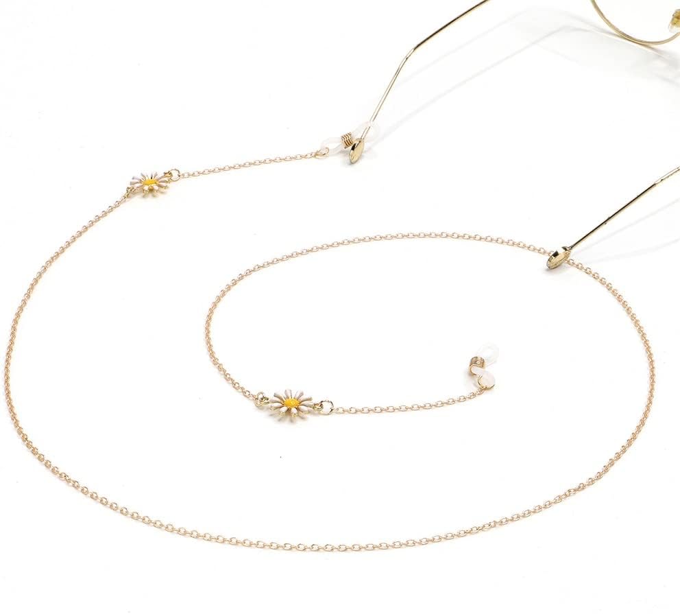 Accessories Metal Glasses Rope Gold Daisy Pendant Eyeglasses Chain