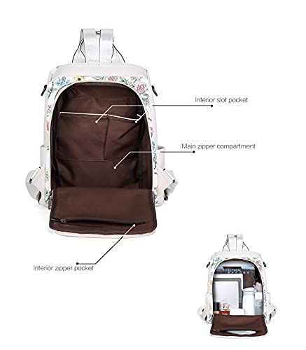 Image of BROMEN Backpack Purse Leathe Backpack for Women Anti-theft Bookbag Purse Fashion Shoulder Handbag Backpack Women