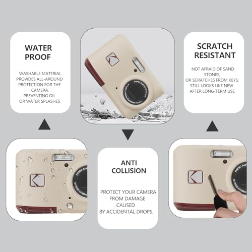 Funda de silicona suave para Kodak PIXPRO FZ45 color blanco miniatura 4
