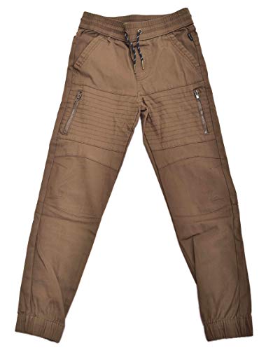RING OF FIRE Boy's Moto Zipper Stretch Joggers Light Brown