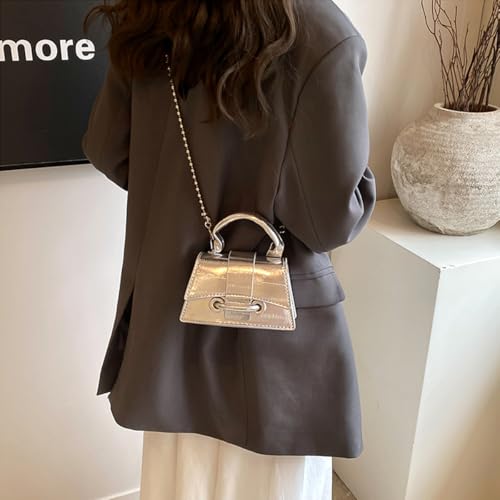 Image of Mini Purses for Women Y2K Purses Top Handle Crossbody Bag Clutch Shoulder Handbag for Cocktail Party Prom Wedding