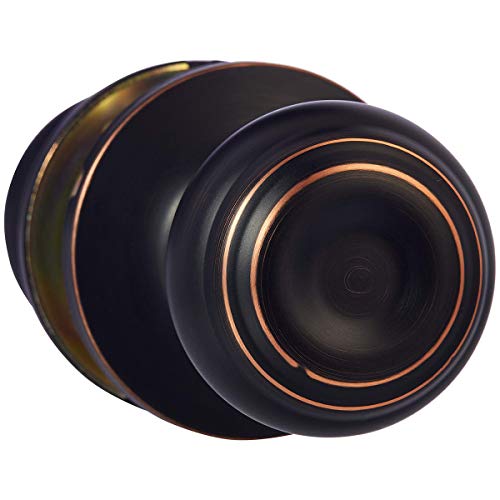 AmazonBasics Closet Door Knob, Classic, Oil Rubbed Bronze