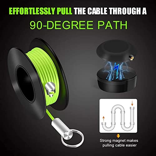 Concealed Wire Threader Concealed Wire Threader, Magnetic Stringing Wire Puller, Retractable Magnetic Threader Cable, Pipeline Concealed Wire Threader Retracting Aid Spiral Retraction Tape Cable #TOP2