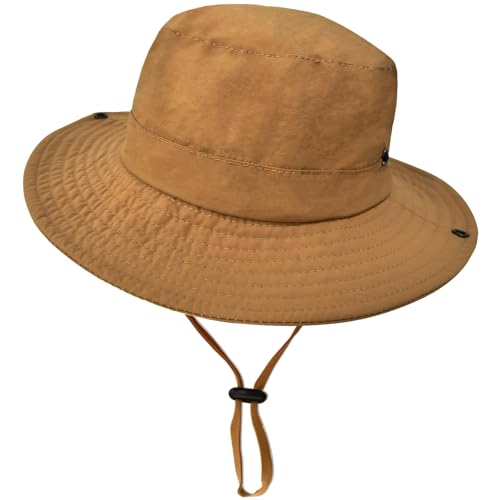 Image of Outdoor Kids Sun Hat UPF 50+ Quick Dry Foldable Bucket Hat Lightweight Adjustable Fishing Safari Hat for Girls and Boys