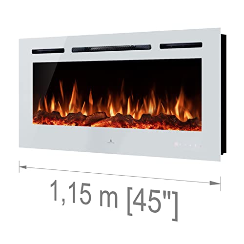 Elektro-Wandkamin Noble Flame Paris in Weiß 1150
