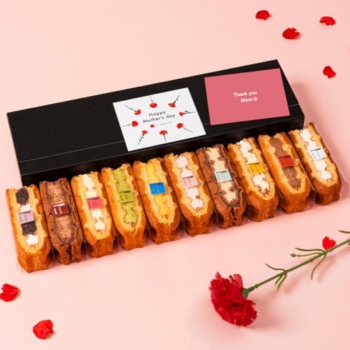 （15:30時点） 母の日 R.L ワッフル ケーキ 母の日シール＆ カーネーション付き お菓子 スイーツ ギフト 手提げ袋付き 冷凍 10個