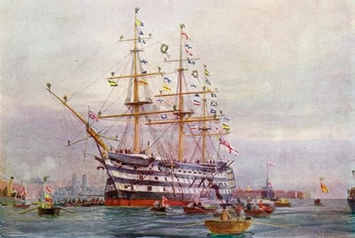 Tableau de Trafalgar affiche art mural mer peinture William Lionel Wyllie 60x90cm