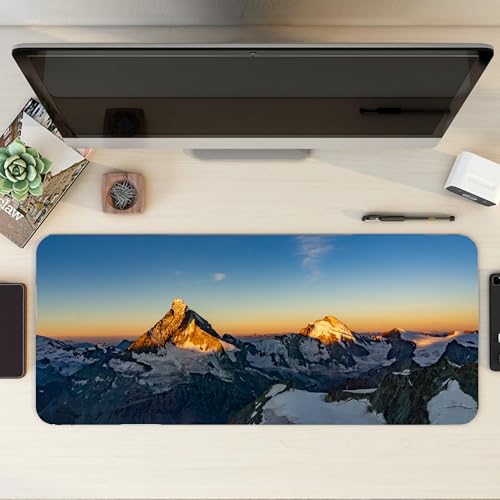 Image of Mountain XL Extended Gaming Mouse Pad | XXL Large Desk Mat 60x30cm for Laptop & PC | Non-Slip Rubber Base, Waterproof, Durable & Smooth Surface | Office, Gaming & Study
