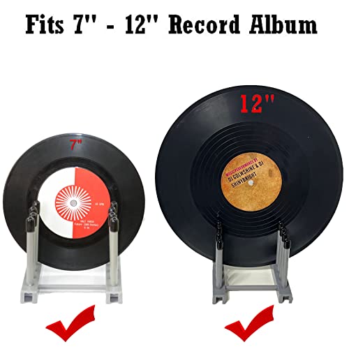 AUXPhome Vinyl Record Storage Holder - Grey - Silicone - 6 LP Albums (7" and 12") - Adaptable to Various Record Formats - Image 3