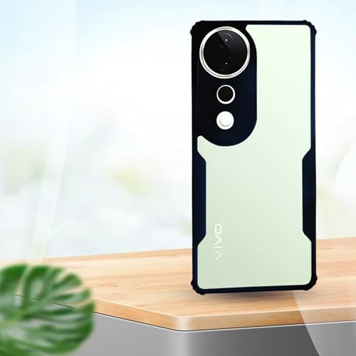 Image of AIBEX Polycarbonate Crystal Clear Back Cover Case for Vivo T3 Ultra 5G / Vivo V40 5G / Vivo V40 Pro 5G| 360 Degree Protection | Shock Proof Design | Transparent Back