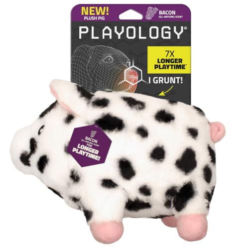 Playology Dog Toys | Plush Pig Stuffed Animal | Pork Sausage Scented Jumbo Toy | Plush Chew Toy for Large Dogs