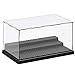 AELS 3-Level Acrylic Display Case, Dustproof Showcase for Collection Bricks Blocks Toys Models Minifigures Building, Clear, Removable